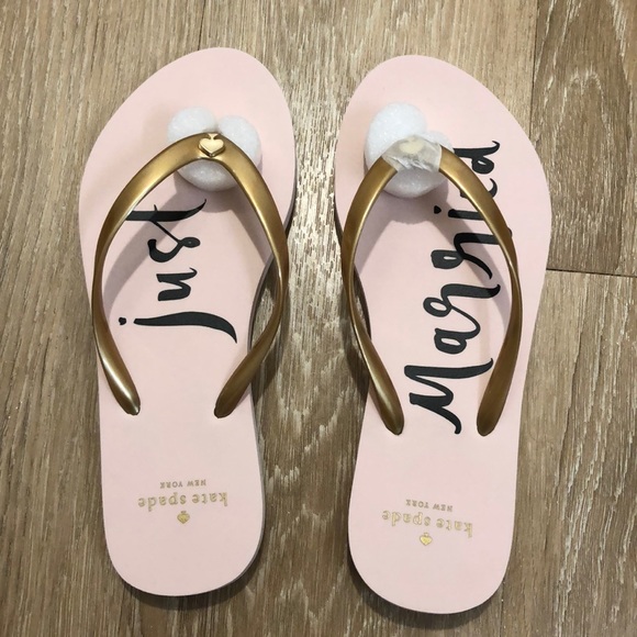 kate spade just married flip flops